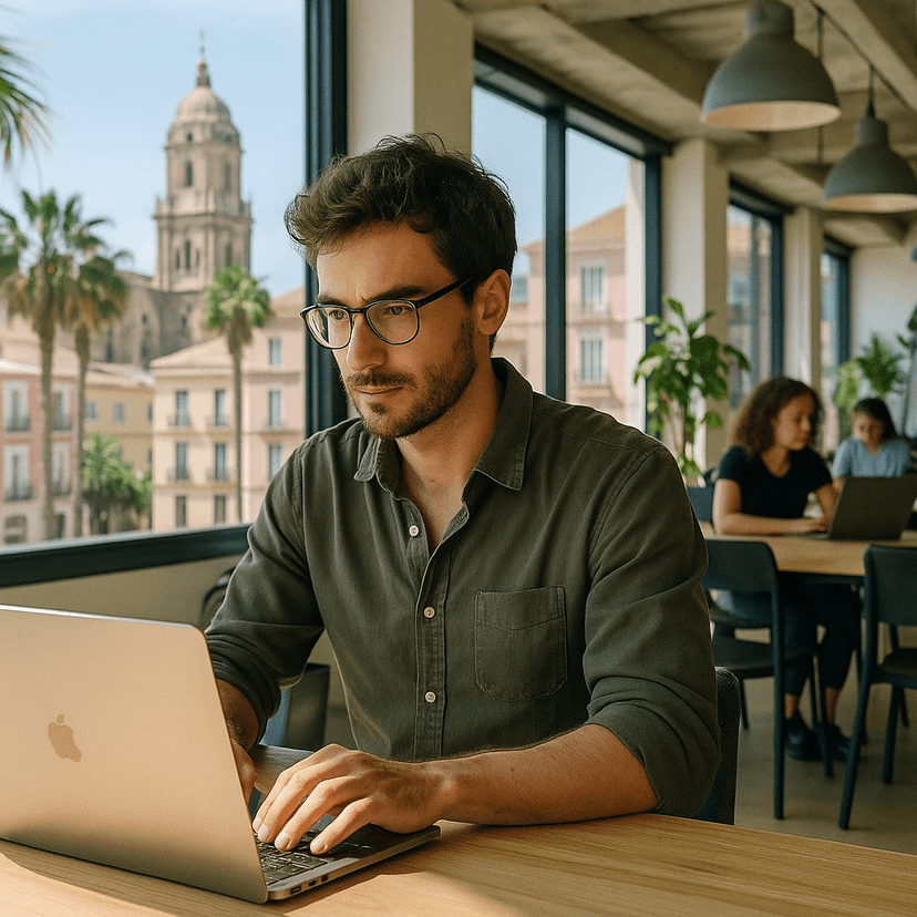digital nomad working malaga co-working space